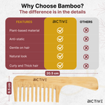 Load image into Gallery viewer, Peine de Puas Anchas de Madera [Grande]. Desenredante, Anti Frizz, Peine Pelo Rizado, Antiencrespamiento. Curly, Rizos y Todo Tipo de Pelo. Ideal para Pelo Denso. Cepillo Bambu Pelo
