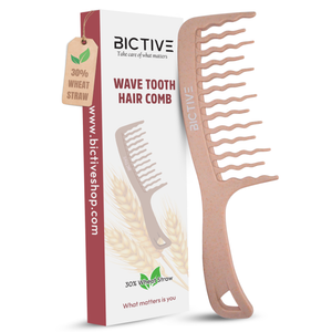 Peine Con Púas Anchas Onduladas para Cabello Ondulado, Rizo, Largo y Grueso. Desenredante, Definidor de Rizos, Peine Pelo Rizo, Antitirones, Método Curly. Con Dientes Anchos que Reducen Nudos.