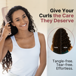 Load image into Gallery viewer, Peine Con Púas Anchas Onduladas para Cabello Ondulado, Rizo, Largo y Grueso. Desenredante, Definidor de Rizos, Peine Pelo Rizo, Antitirones, Método Curly. Con Dientes Anchos que Reducen Nudos.
