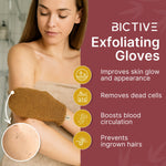 Cargar imagen en el visor de la galería, Kit de 2 Guantes Exfoliantes Corporales de Fibras Naturales. Para Eliminar Piel Muerta y Tener Piel Suave y Luminosa. Manopla Exfoliante, Guantes de Crin para la Ducha. Suave e Intenso
