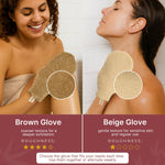 Cargar imagen en el visor de la galería, Kit de 2 Guantes Exfoliantes Corporales de Fibras Naturales. Para Eliminar Piel Muerta y Tener Piel Suave y Luminosa. Manopla Exfoliante, Guantes de Crin para la Ducha. Suave e Intenso
