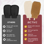Cargar imagen en el visor de la galería, Kit de 2 Guantes Exfoliantes Corporales de Fibras Naturales. Para Eliminar Piel Muerta y Tener Piel Suave y Luminosa. Manopla Exfoliante, Guantes de Crin para la Ducha. Suave e Intenso
