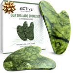 Cargar imagen en el visor de la galería, Set Premium de 2 Piedras Gua Sha para Masaje Facial de Jade Verde Auténtico. Masajeador Facial, Tonifica la Piel, Guasha Facial, Gua-Sha de Drenaje Linfático para la Cara, Cuello y Escote.
